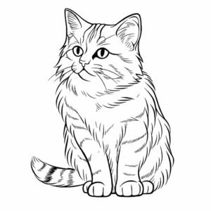 Desenho de arte pop de gatos para colorir