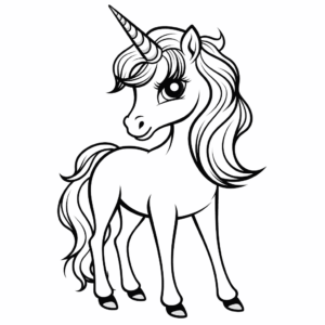 Desenho de barbie unicórnio para colorir