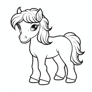 Desenho de belo cavalo para colorir