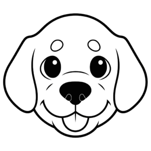 Desenho de cabeça de cachorro para colorir