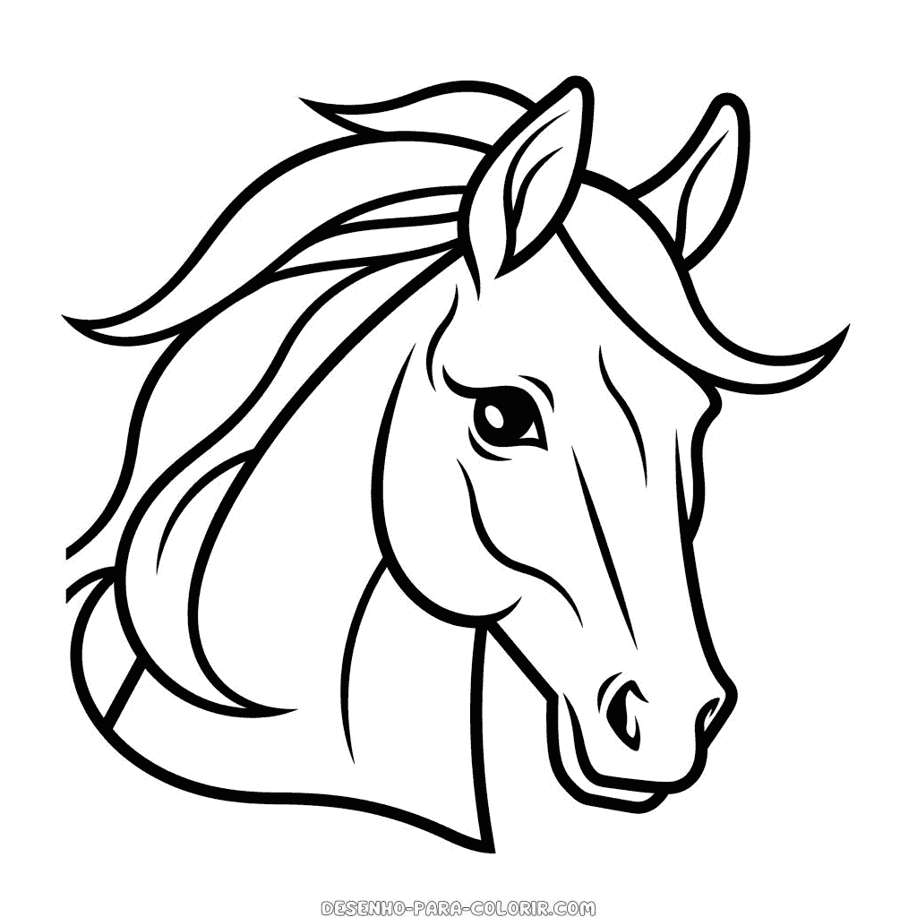 Desenho de cabeça de cavalo para colorir