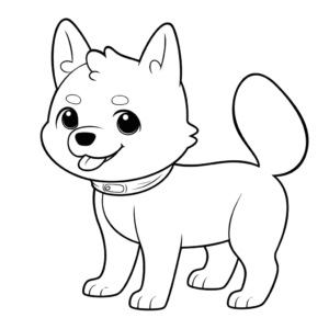 Desenho de cachorro fácil para colorir