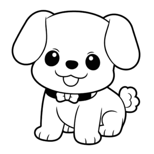 Desenho de cachorro fofo para colorir