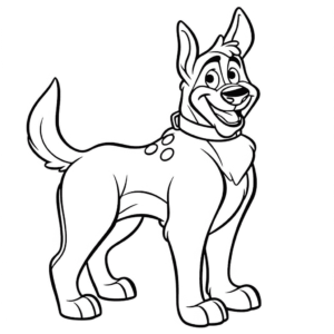 Desenho de cachorro grande para colorir