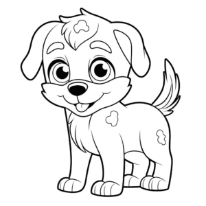 Desenho de cachorro lindo para colorir