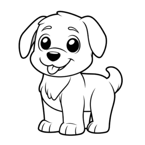Desenho de cachorro para bebê para colorir