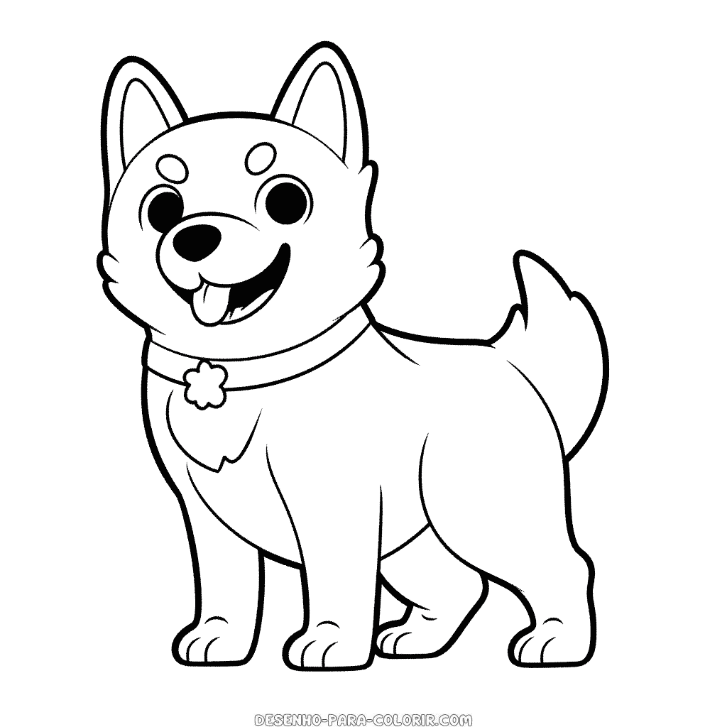 Desenho de cachorro para colorir para colorir