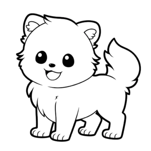 Desenho de cachorro pequeno para colorir