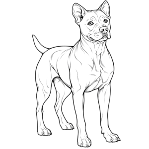 Desenho de cão adulto para colorir