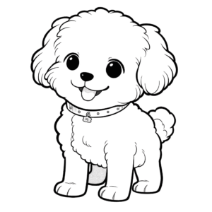 Desenho de cão bichon frise para colorir