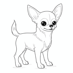 Desenho de cão chihuahua para colorir