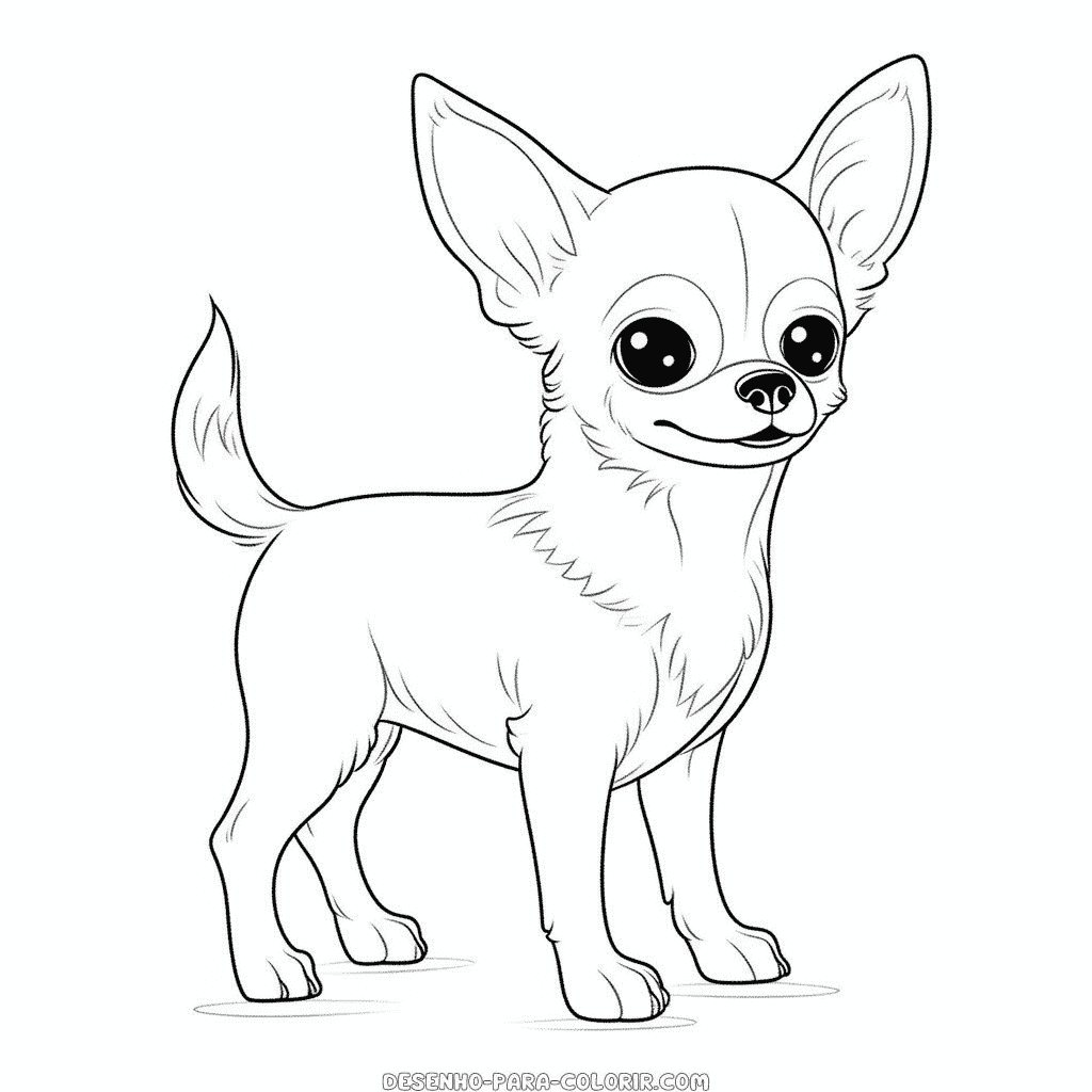 Desenho de cão chihuahua para colorir