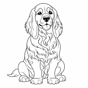 Desenho de cão cocker spaniel para colorir