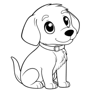 Desenho de cão curioso para colorir