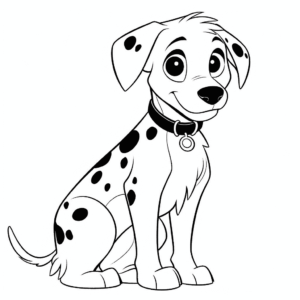 Desenho de cão dálmata para colorir