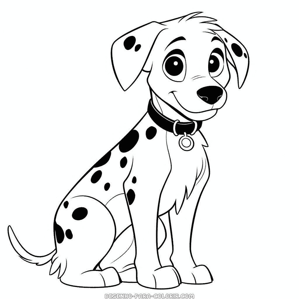 Desenho de cão dálmata para colorir