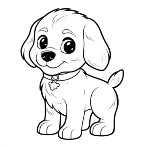 Desenho de cão deslumbrante para colorir