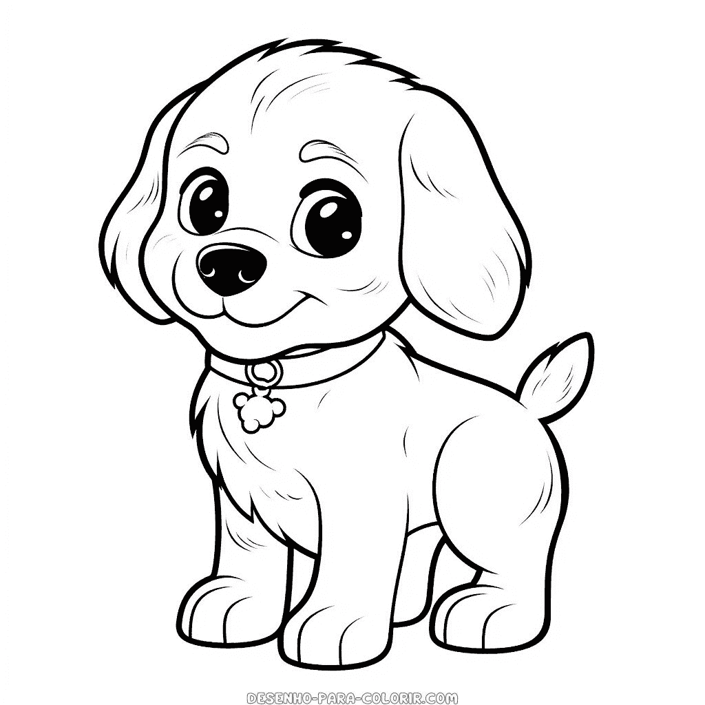 Desenho de cão deslumbrante para colorir