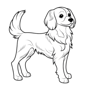 Desenho de cão detalhado para colorir