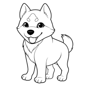 Desenho de cão husky para colorir