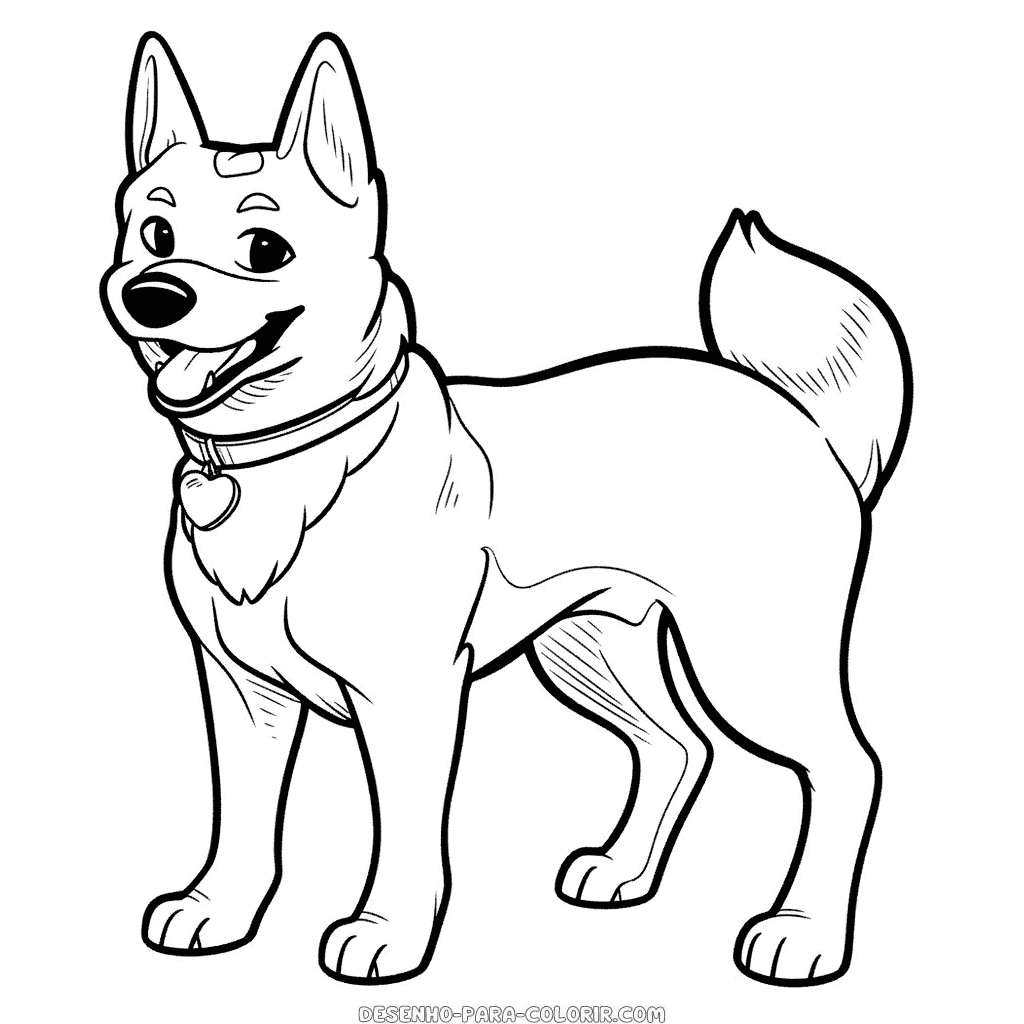 Desenho de cão incrível para colorir