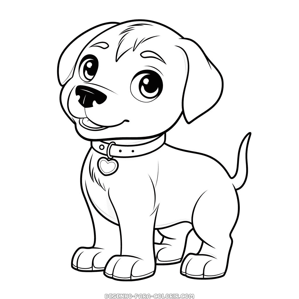 Desenho de cão inteligente para colorir
