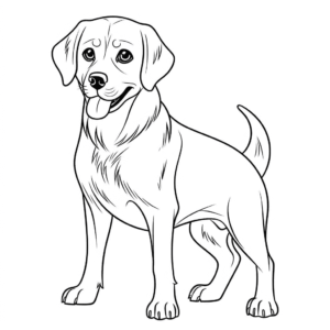 Desenho de cão labrador retriever para colorir
