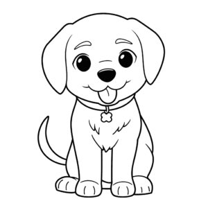 Desenho de cão para imprimir para colorir