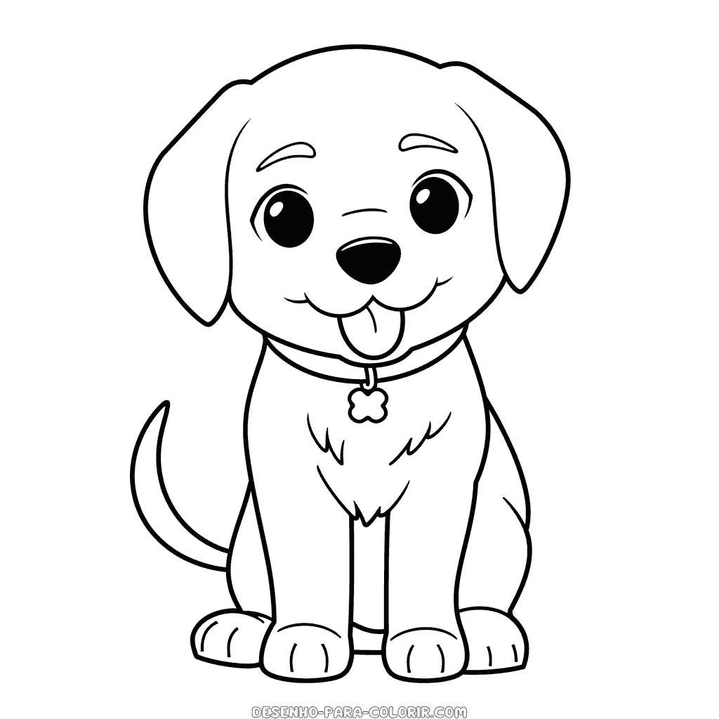 Desenhos para colorir de desenho de um cão com um gato para colorir  