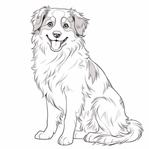 Desenho de cão pastor australiano para colorir