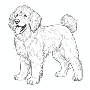 Desenho de cão realista para colorir