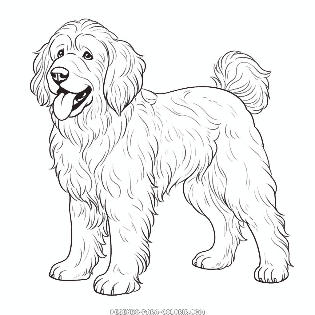 Desenho de cão realista para colorir