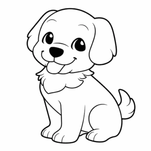 Desenho de cão relaxado para colorir