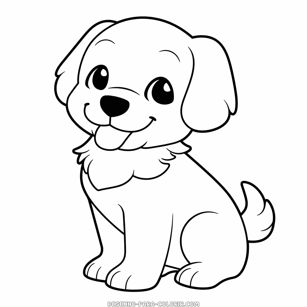 Desenho de cão relaxado para colorir