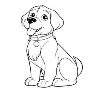 Desenho de cão sábio para colorir