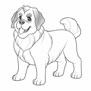 Desenho de cão são bernardo para colorir