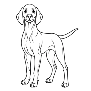 Desenho de cão weimaraner para colorir