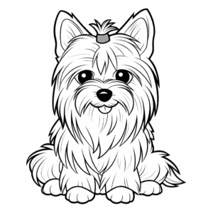 Desenho de cão yorkshire terrier para colorir