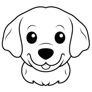 Desenho de cara de cachorro para colorir