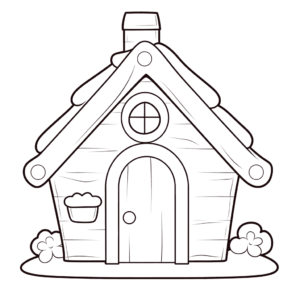 Desenho de casa de cachorro para colorir