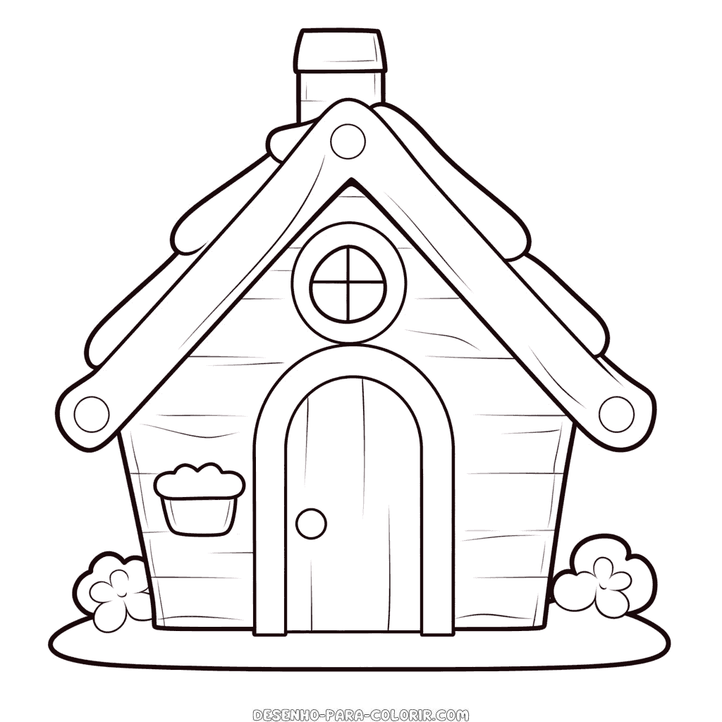 Desenho de casa de cachorro para colorir