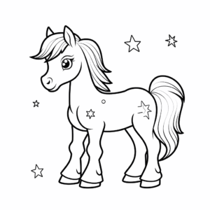 Desenho de cavalinho para crianças para colorir