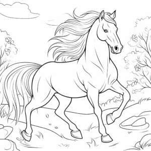 Desenho de cavalo animal para colorir