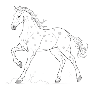 Desenho de cavalo appaloosa para colorir