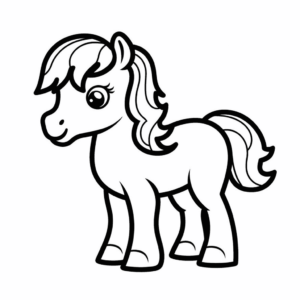 Desenho de cavalo básico para colorir