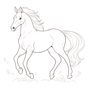 Desenho de cavalo bonito para colorir