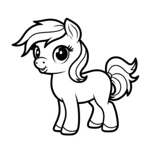 Desenho de cavalo bonito para imprimir para colorir