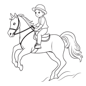 Desenho de Cavaleiro a cavalo para Colorir - Colorir.com