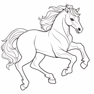 Desenho de cavalo de carga para colorir
