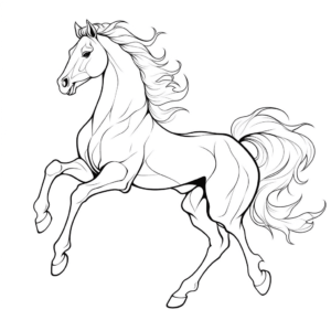 Desenho de cavalo de criação para colorir